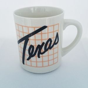 Vintage 80s 90s graphic Texas coffee mug